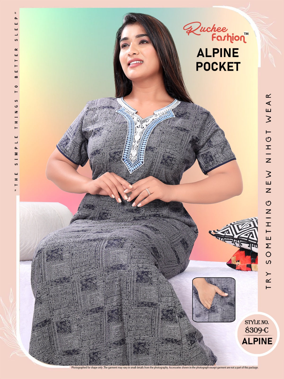 Alpine Pocket 211123 Ruchee Fashion Night Gowns