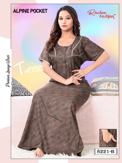 Alpine Pocket 2111 Ruchee Fashion Night Gowns