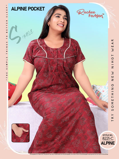 Alpine Pocket 2111 Ruchee Fashion Night Gowns