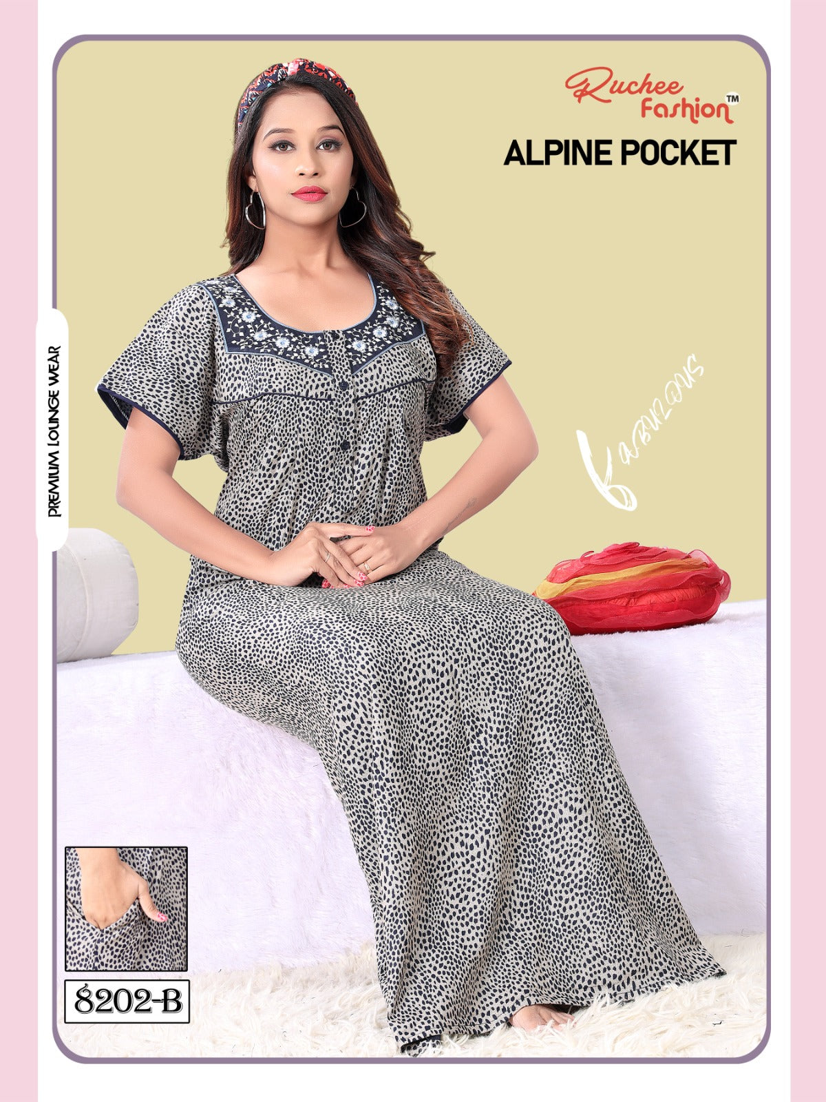 Alpine Pocket Ef Ruchee Fashion Night Gowns