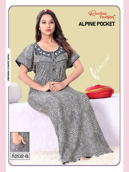 Alpine Pocket Ef Ruchee Fashion Night Gowns
