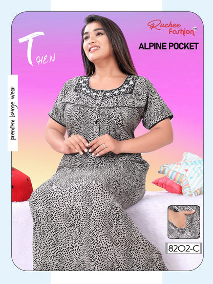 Alpine Pocket Ef Ruchee Fashion Night Gowns