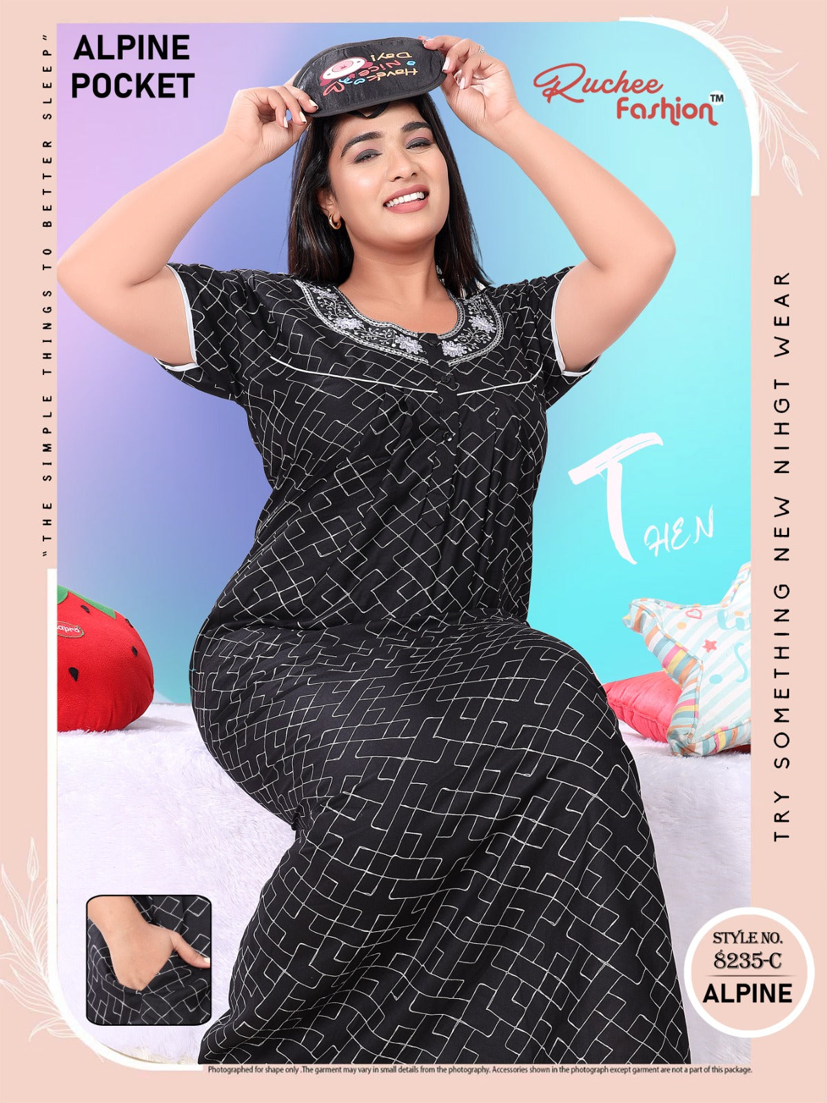 Alpine Pocket Yz Ruchee Fashion Night Gowns