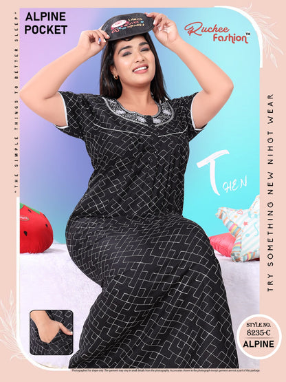 Alpine Pocket Yz Ruchee Fashion Night Gowns