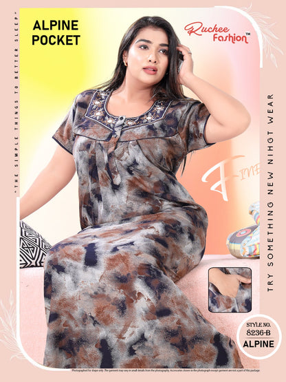 Alpine Pocket Yz Ruchee Fashion Night Gowns