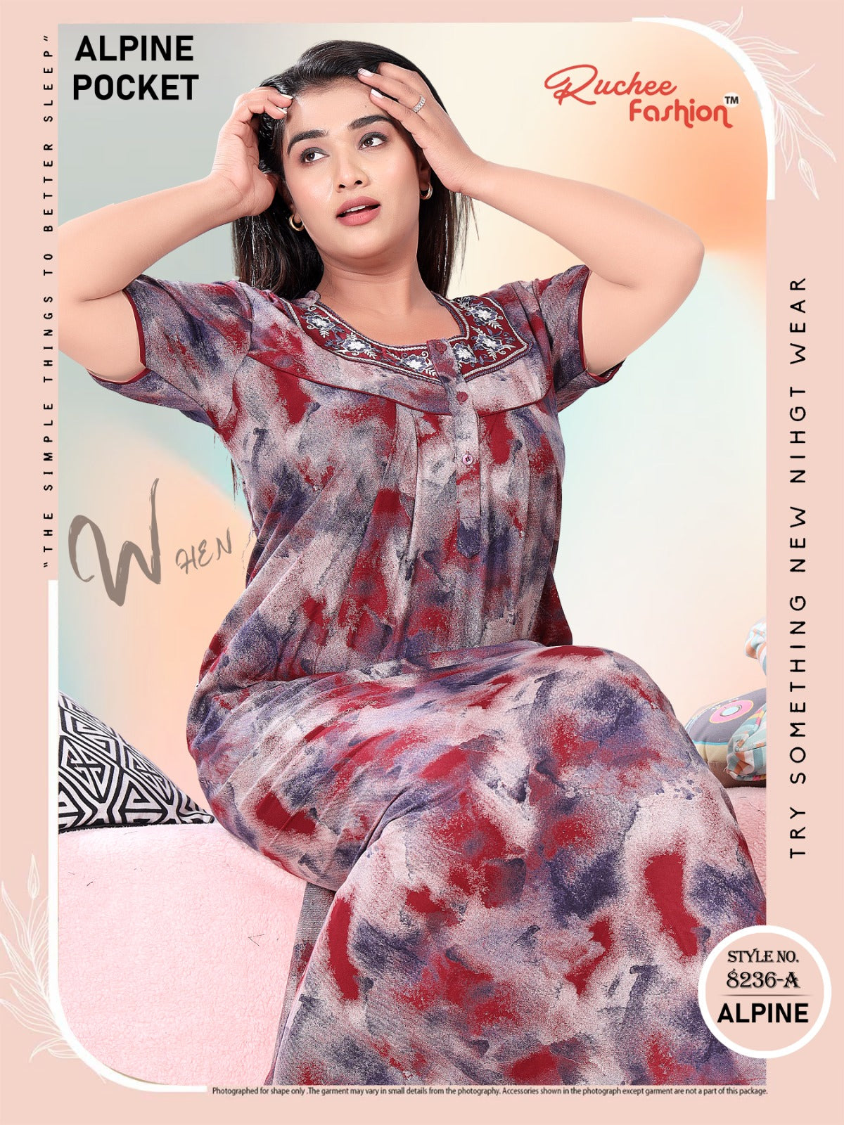 Alpine Pocket Yz Ruchee Fashion Night Gowns