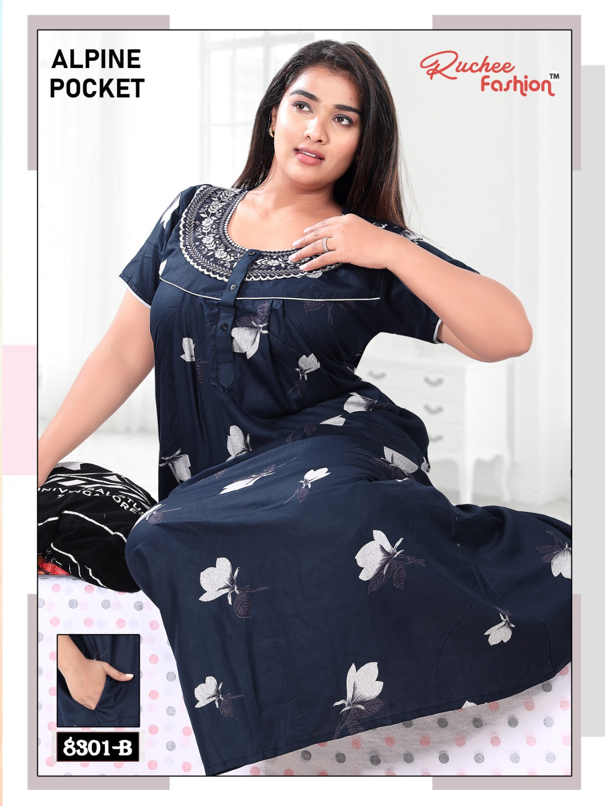 Alpine Pocket Yz Ruchee Fashion Night Gowns