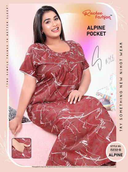 Alpine Pocket Yz Ruchee Fashion Night Gowns