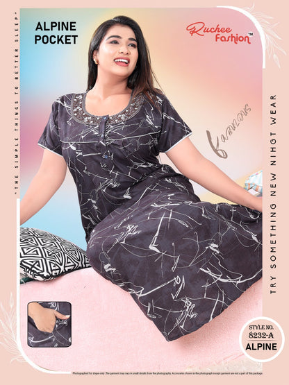 Alpine Pocket Yz Ruchee Fashion Night Gowns