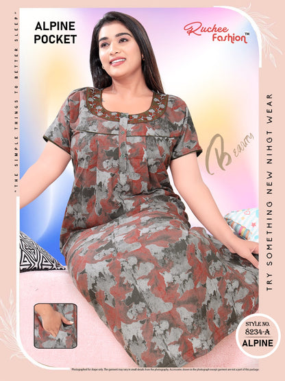 Alpine Pocket Yz Ruchee Fashion Night Gowns