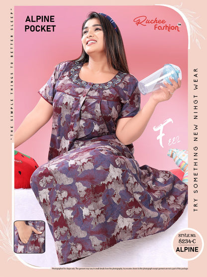 Alpine Pocket Yz Ruchee Fashion Night Gowns