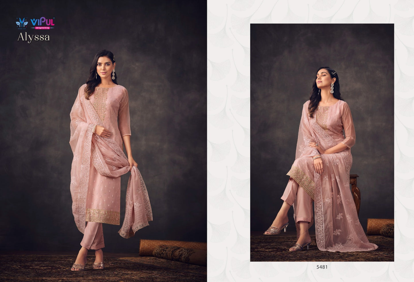 Alyssa Vipul Organza Pant Style Suits