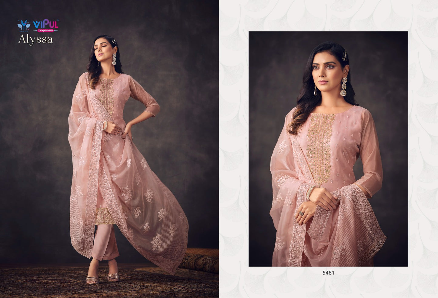 Alyssa Vipul Organza Pant Style Suits