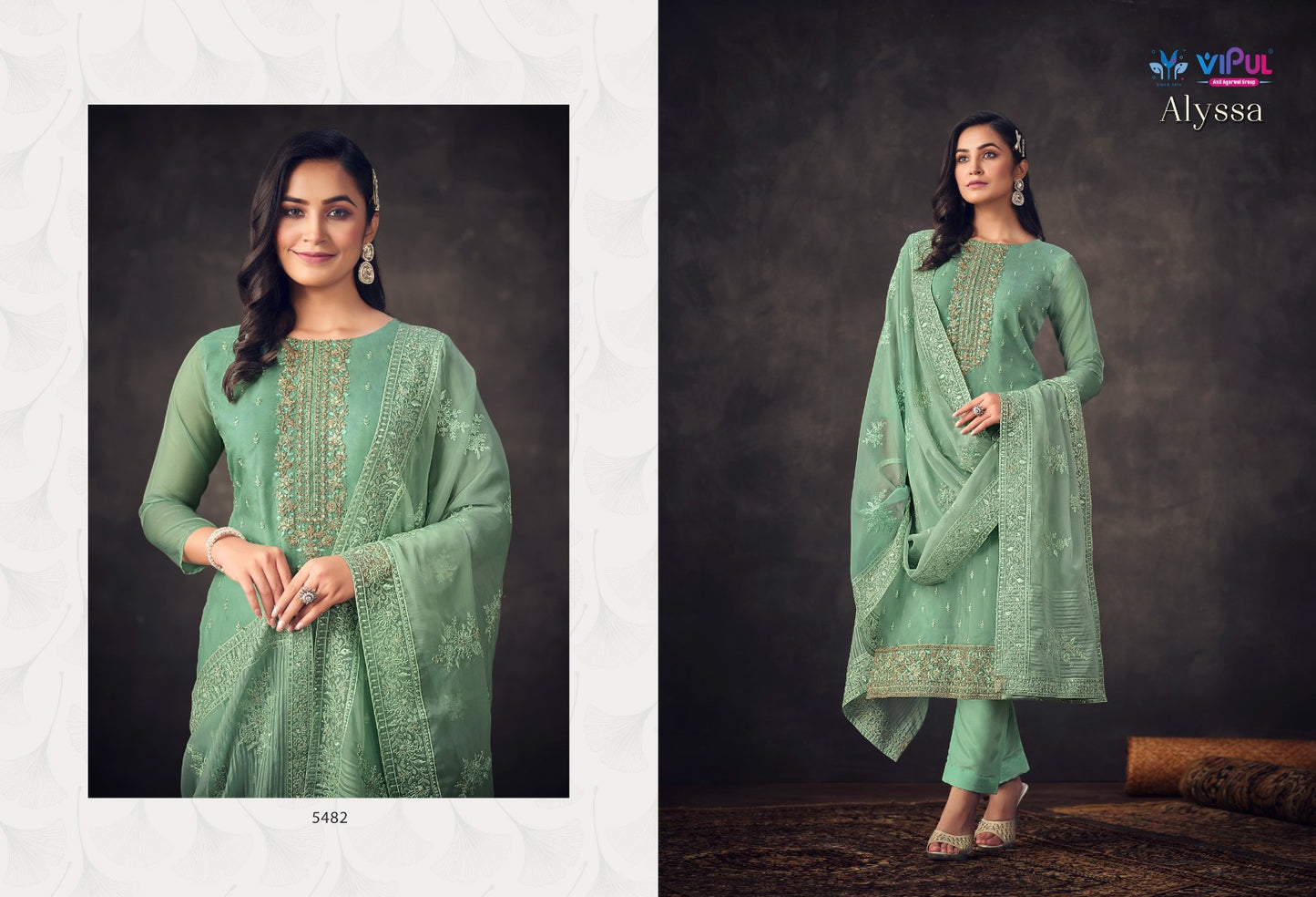 Alyssa Vipul Organza Pant Style Suits