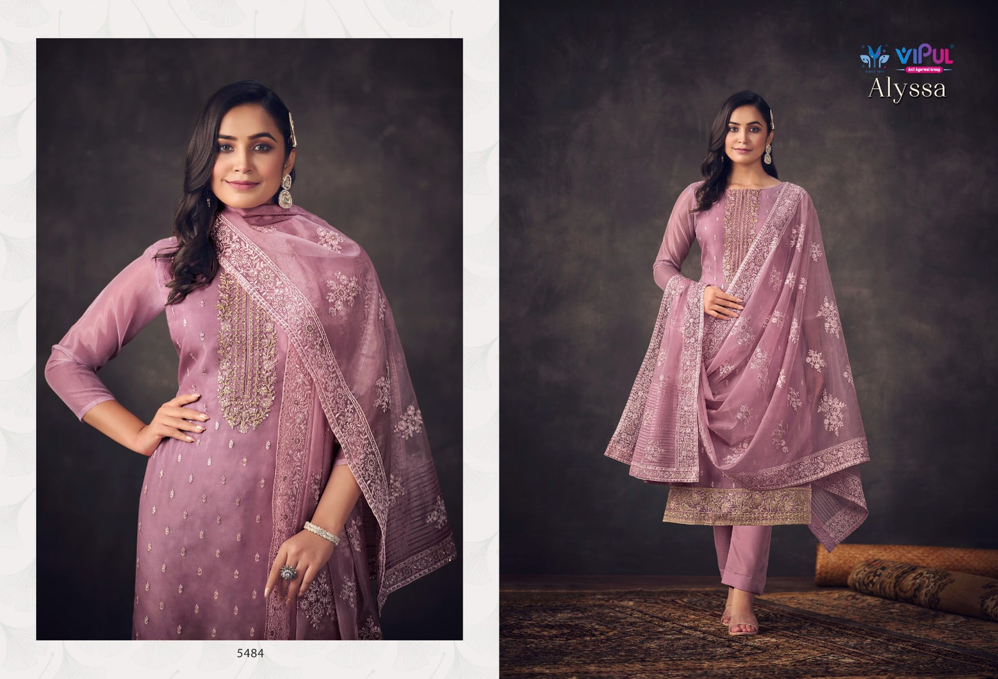 Alyssa Vipul Organza Pant Style Suits
