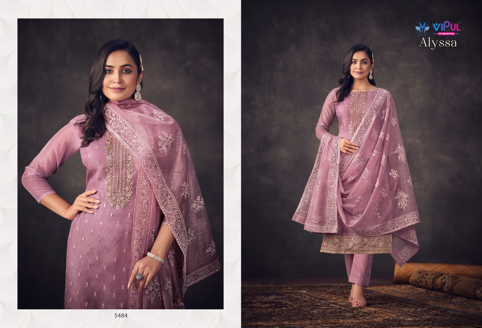 Alyssa Vipul Organza Pant Style Suits