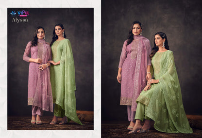 Alyssa Vipul Organza Pant Style Suits