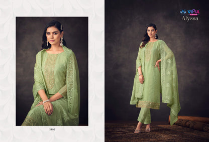 Alyssa Vipul Organza Pant Style Suits