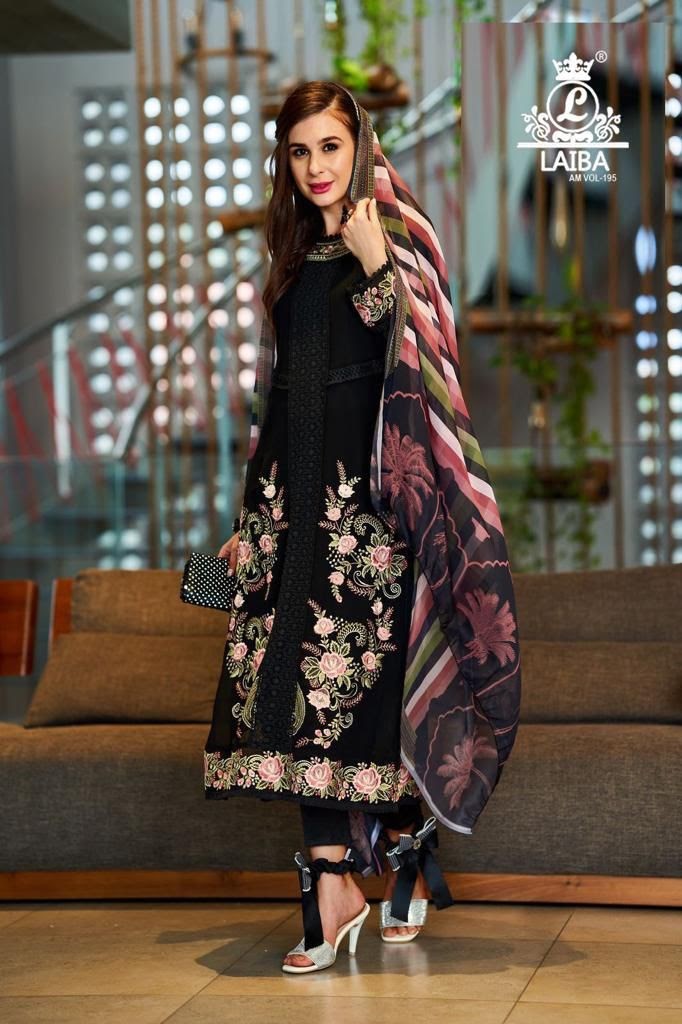 Am Vol 195 Laiba Georgette Pakistani Readymade Suits