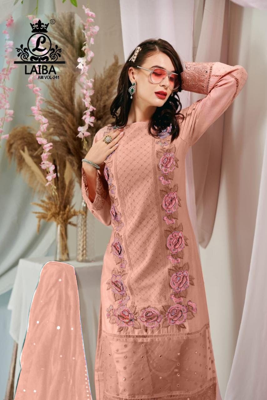 Am Vol 241 Laiba Georgette Pakistani Readymade Suits