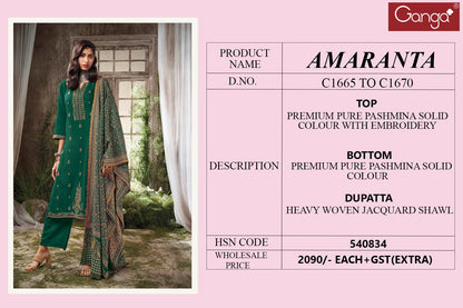 Amaranta Ganga Pashmina Suits