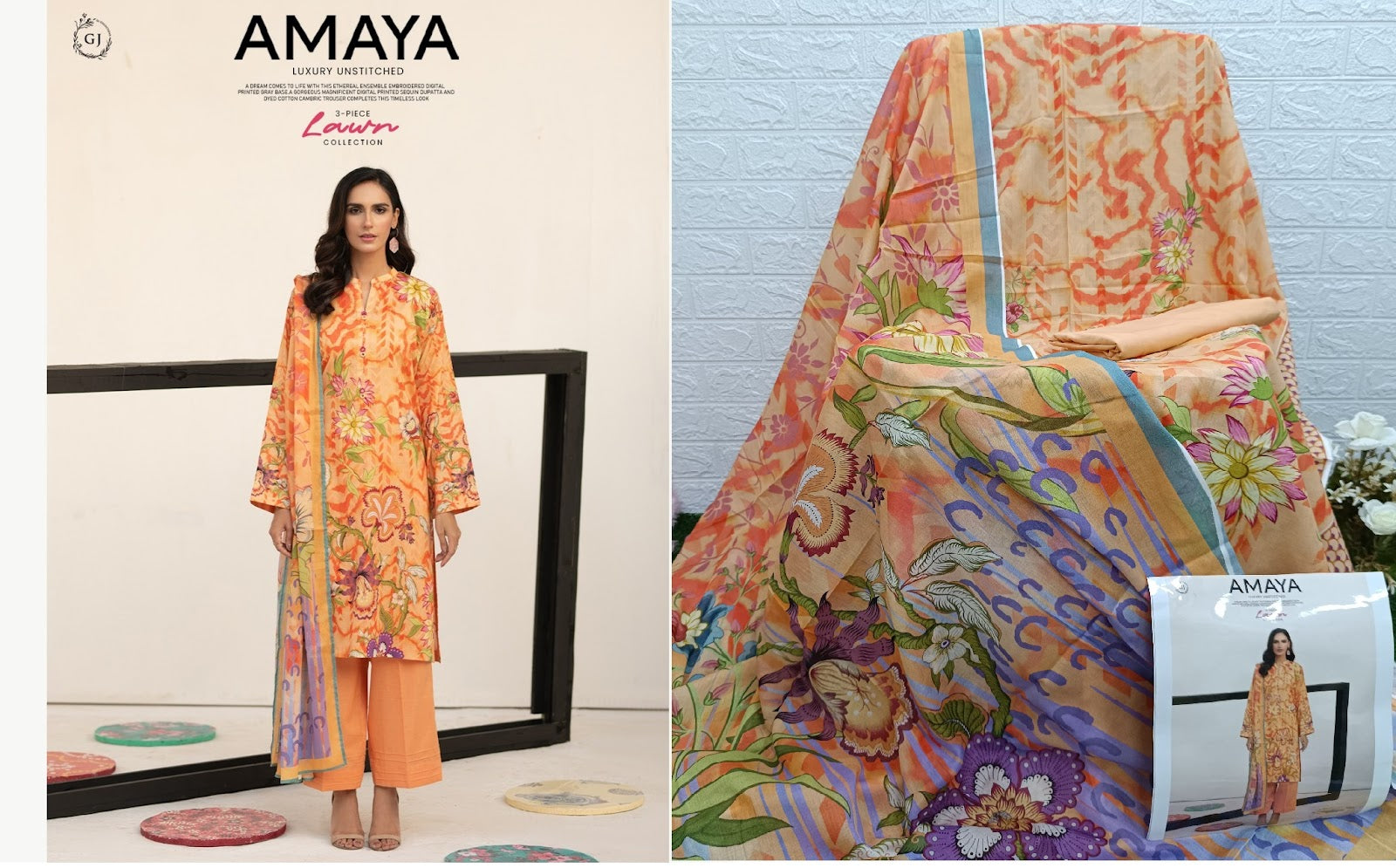 Amaya Gull Jee Lawn Original Pakistani Suits