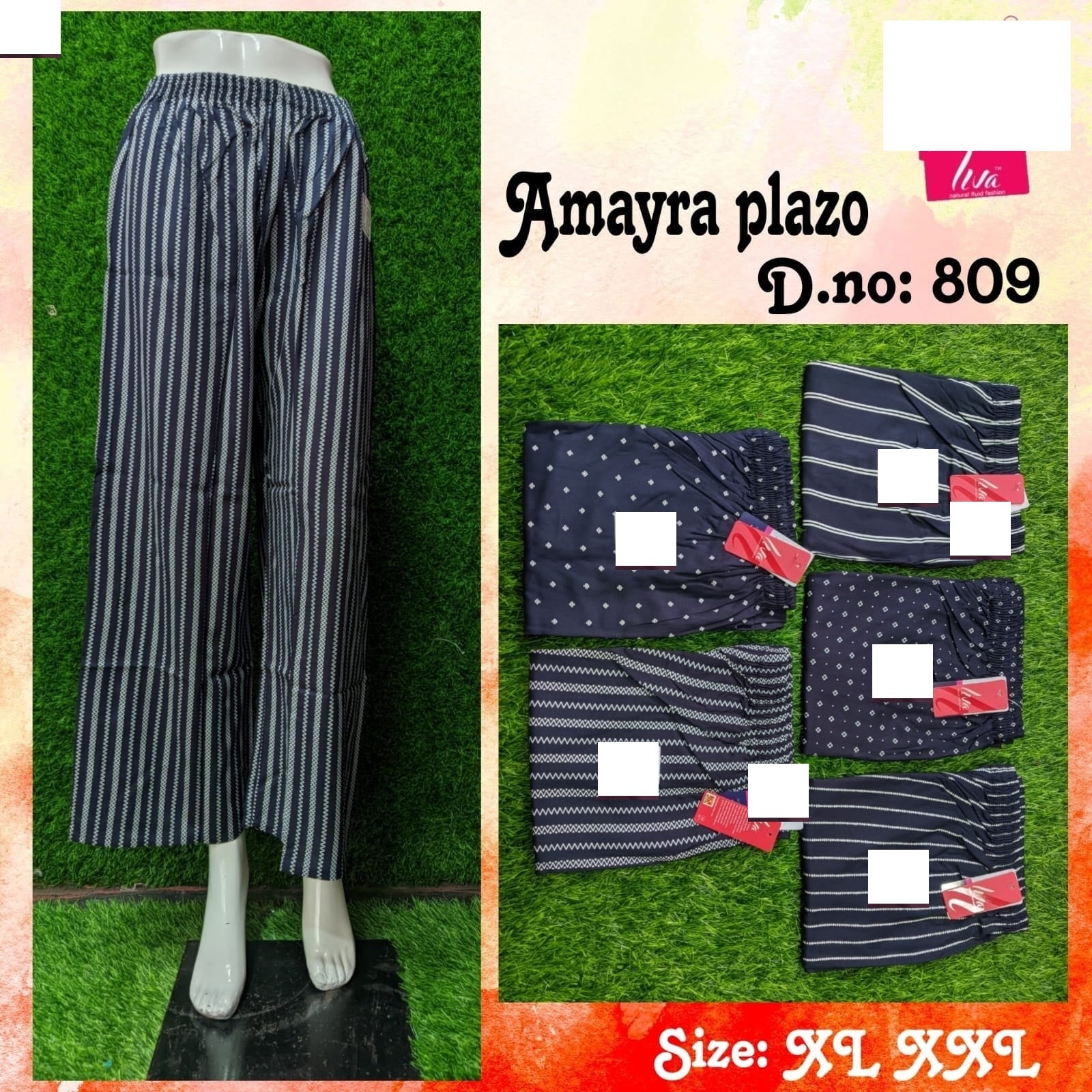 Amayra-1702 Zoya Rayon Branded Palazzo