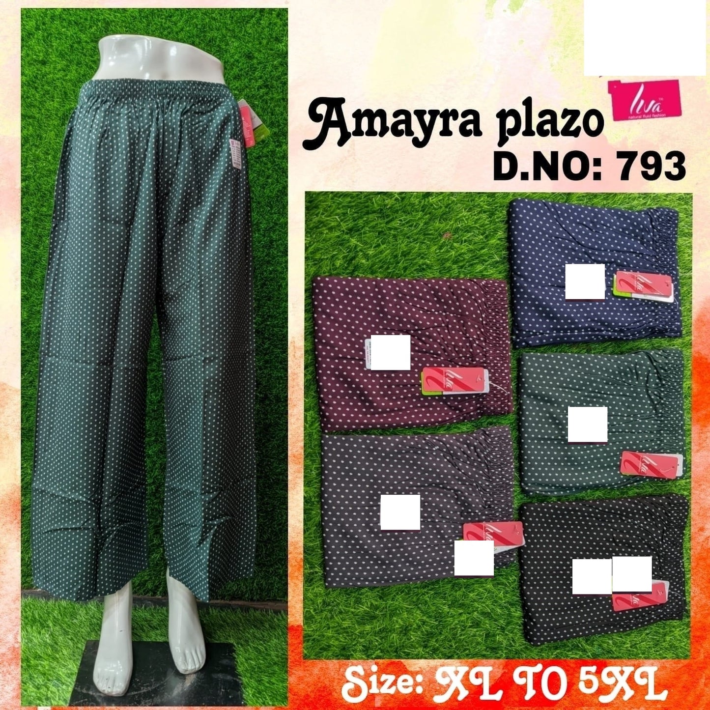 Amayra-1702 Zoya Rayon Branded Palazzo