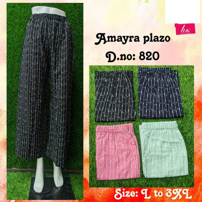 Amayra-1702 Zoya Rayon Branded Palazzo