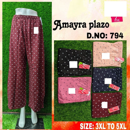 Amayra-1702 Zoya Rayon Branded Palazzo