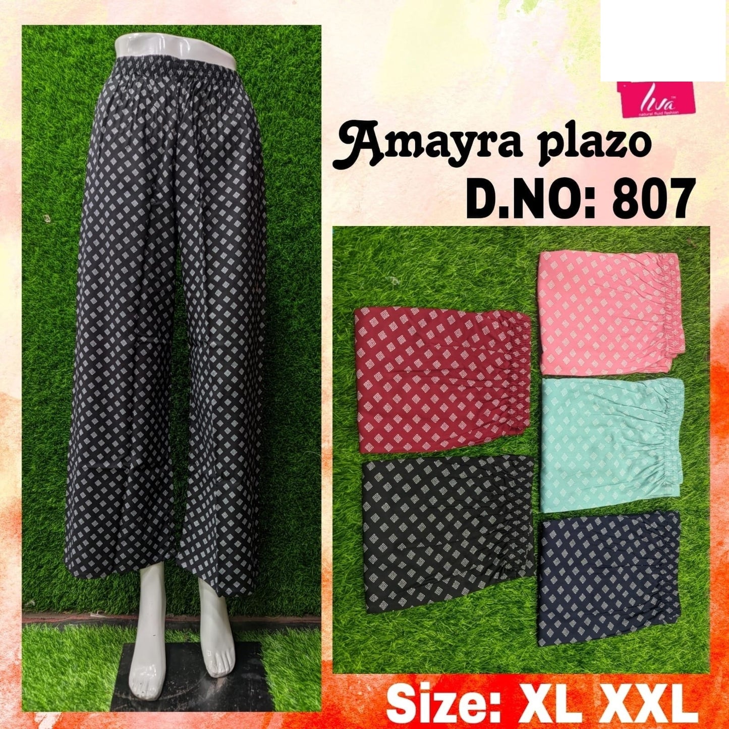 Amayra-1702 Zoya Rayon Branded Palazzo