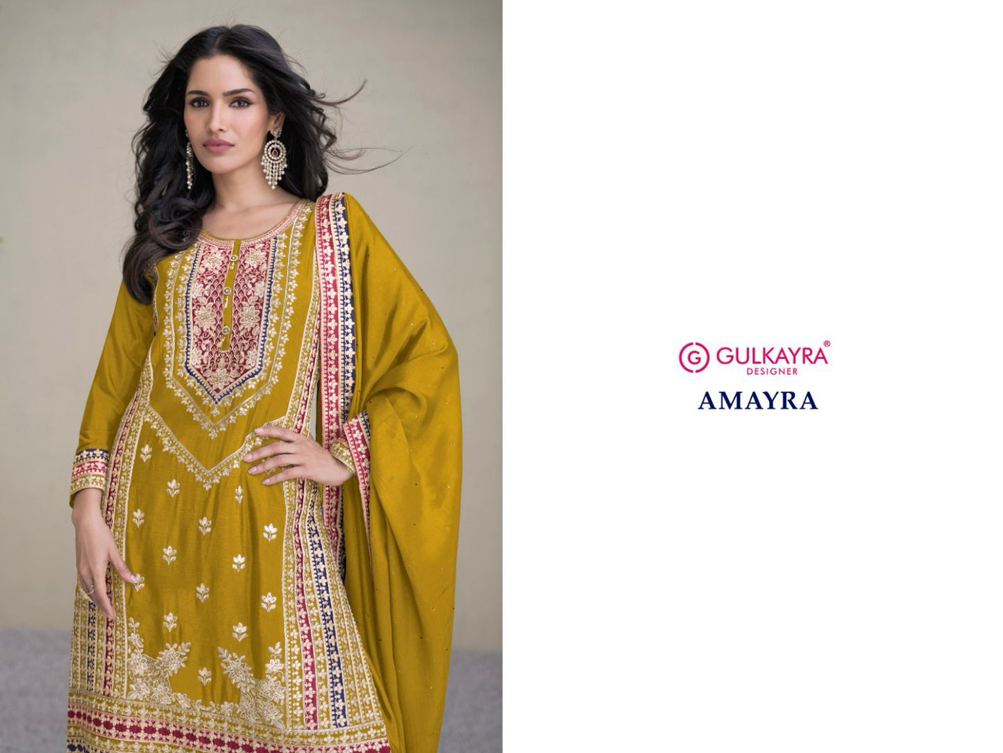 Amayra Gulkayra Designer Chinon Pakistani Readymade Suits