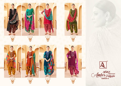 Amber Edition 3 Alok Rayon Patiyala Style Suits