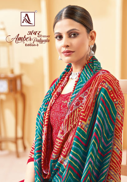 Amber Edition 3 Alok Rayon Patiyala Style Suits