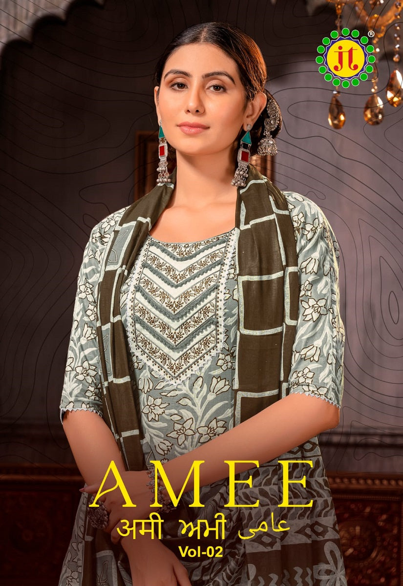 Amee Vol 2 Jt Lawn Cotton Readymade Pant Style Suits