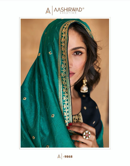 Ameena Aashirwad Creation Silk Readymade Suits