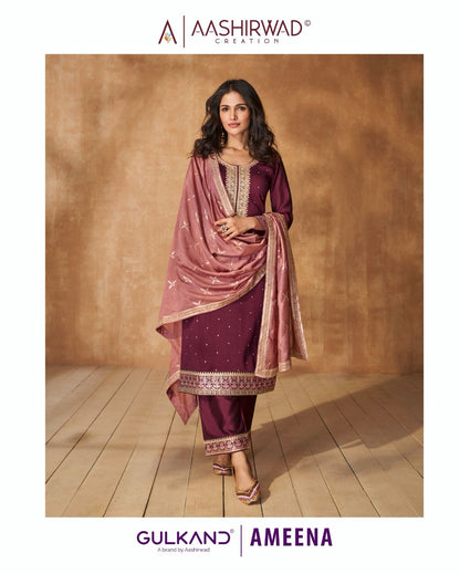 Ameena Aashirwad Creation Silk Readymade Suits