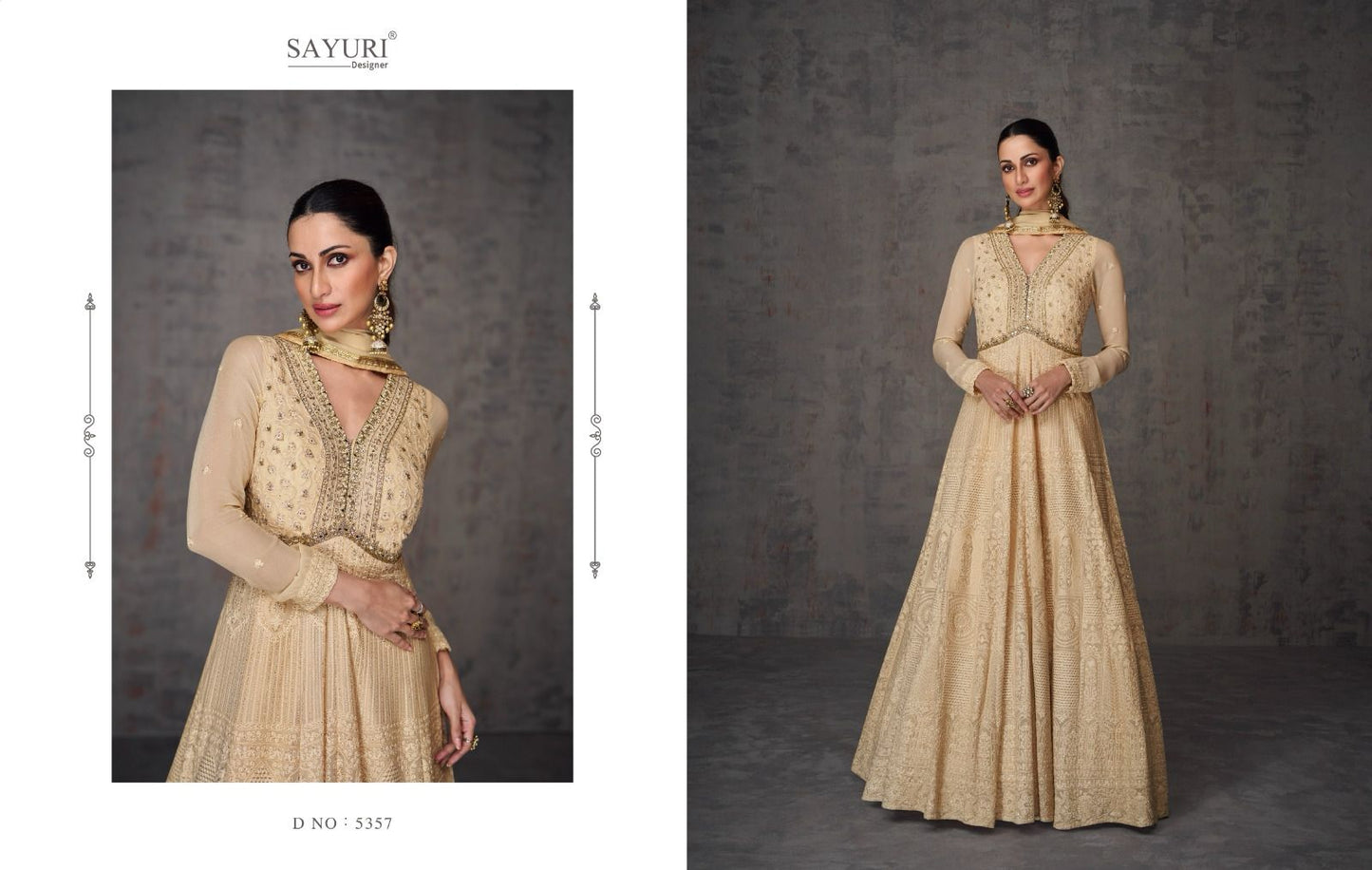Ameena Sayuri Georgette Gown Dupatta Set