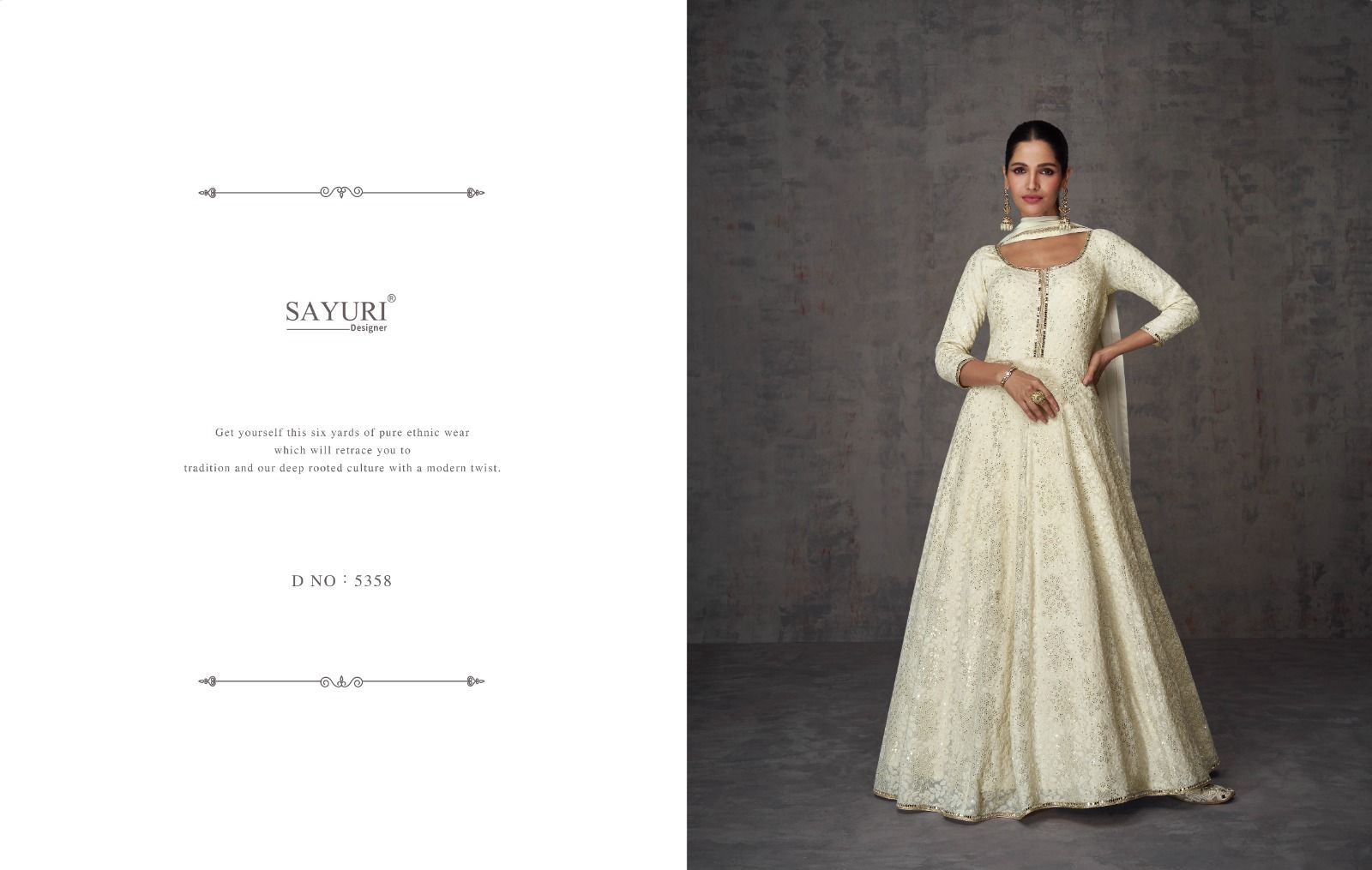 Ameena Sayuri Georgette Gown Dupatta Set
