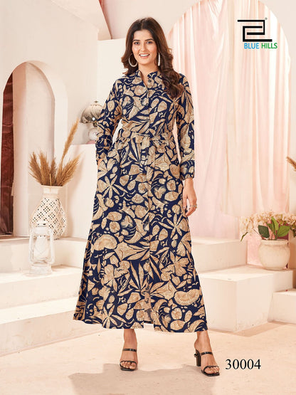 Ameesha Vol 3 Blue Hills Rayon One Piece