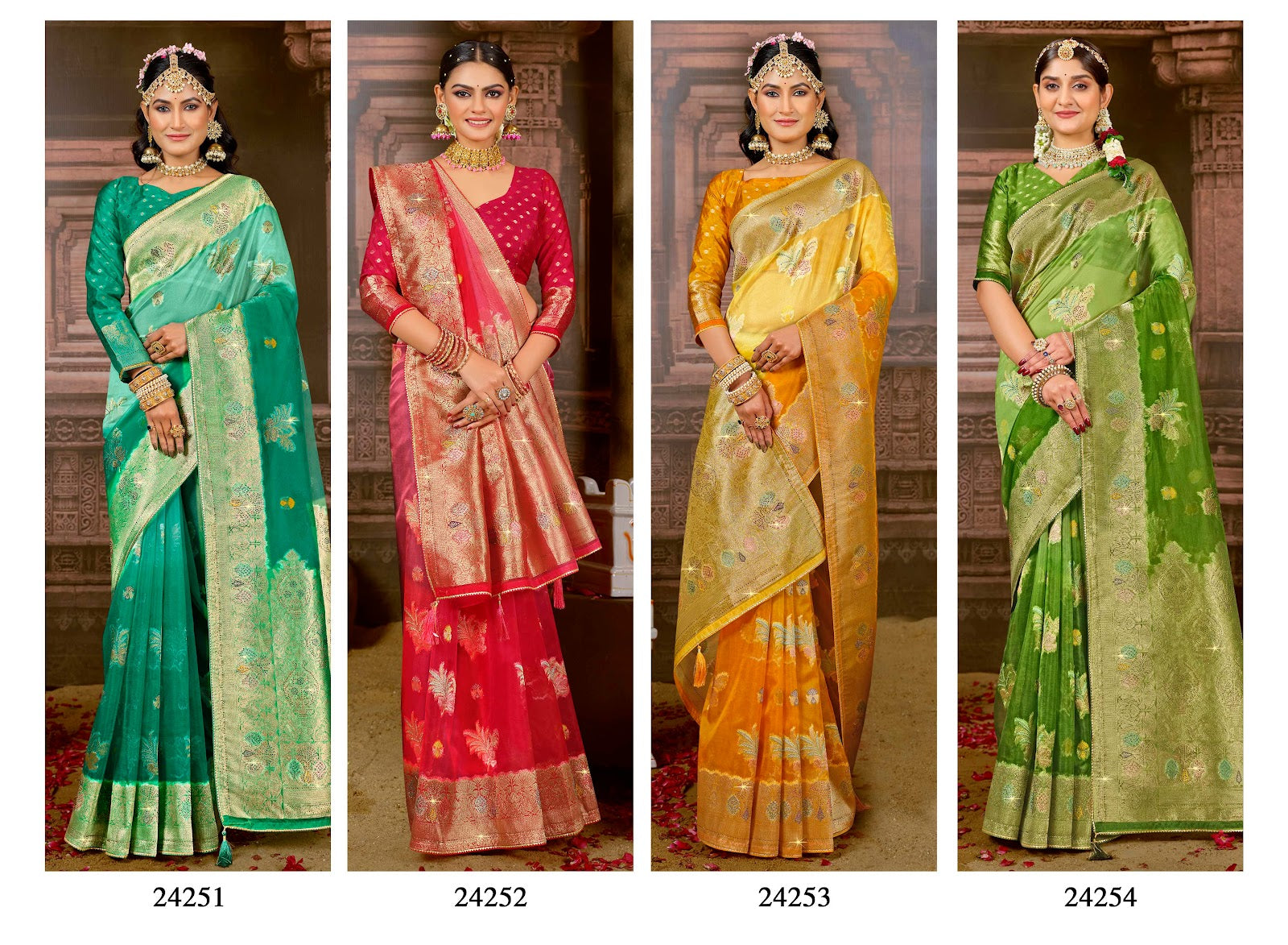 Amodini Vol 1 Lifestyle Organza Sarees – Kavya Style Plus