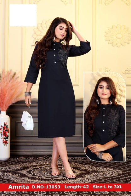 Amrita-A Zoya Lycra Knee Length Kurtis