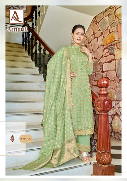 Amrut Alok Jacquard Pant Style Suits