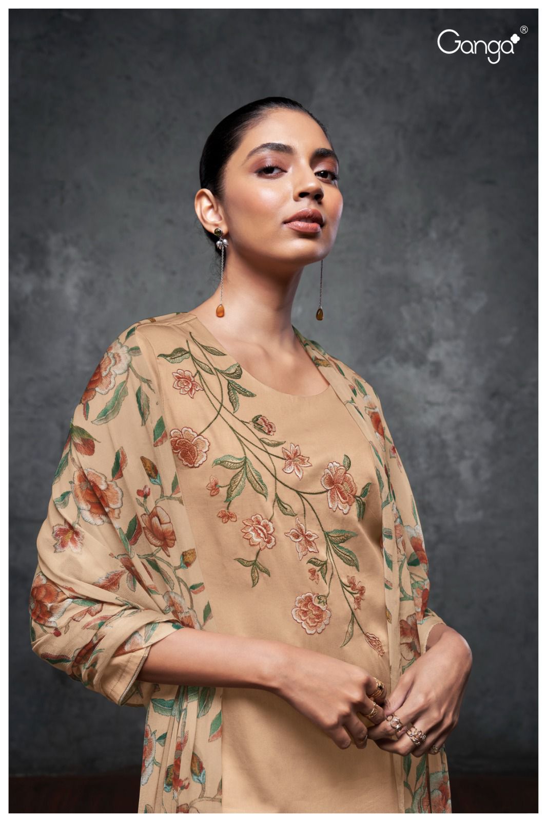 Amyrah 2472 Ganga Cotton Silk Plazzo Style Suits