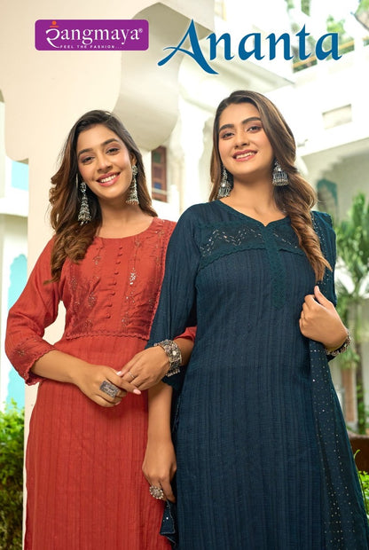 Ananta Rangmaya Imported Readymade Pant Style Suits