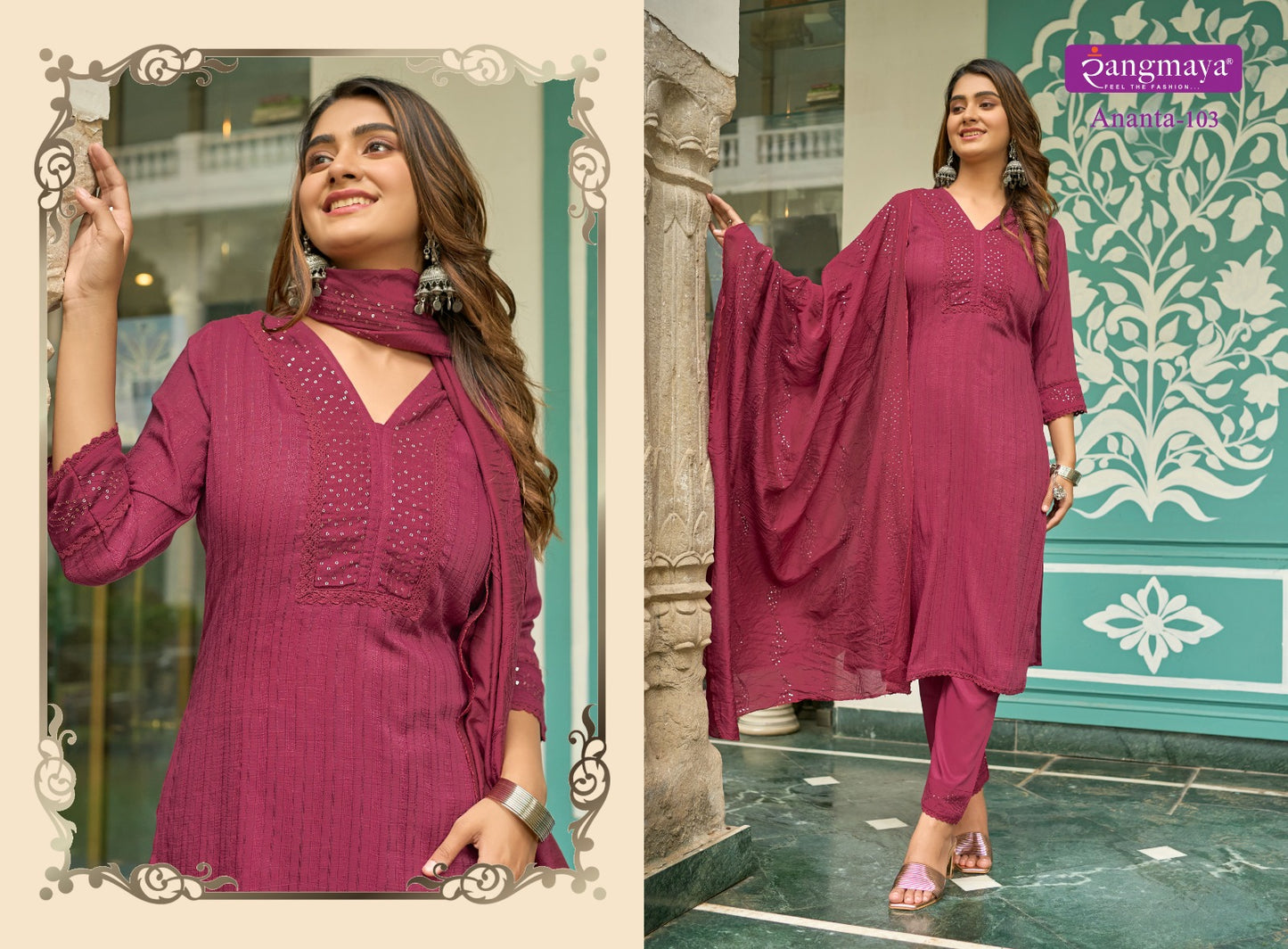 Ananta Rangmaya Imported Readymade Pant Style Suits