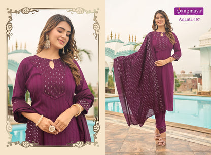 Ananta Rangmaya Imported Readymade Pant Style Suits