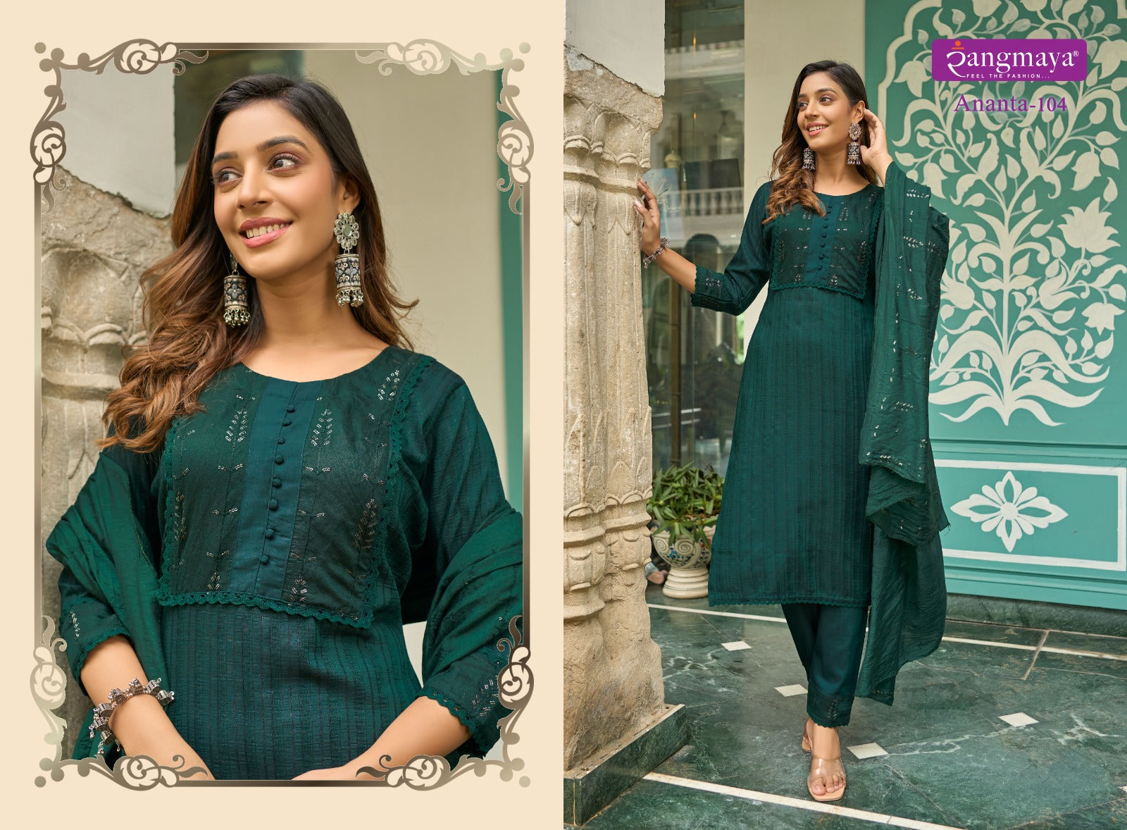Ananta Rangmaya Imported Readymade Pant Style Suits