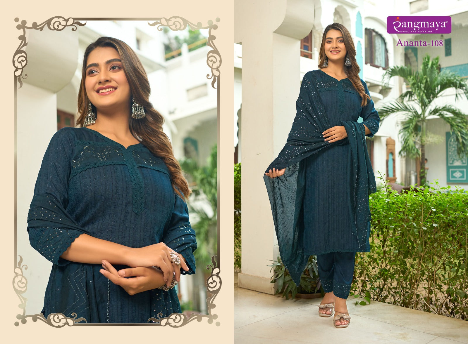 Ananta Rangmaya Imported Readymade Pant Style Suits