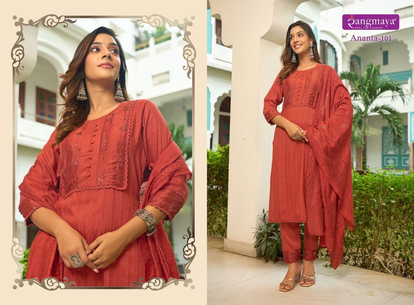 Ananta Rangmaya Imported Readymade Pant Style Suits